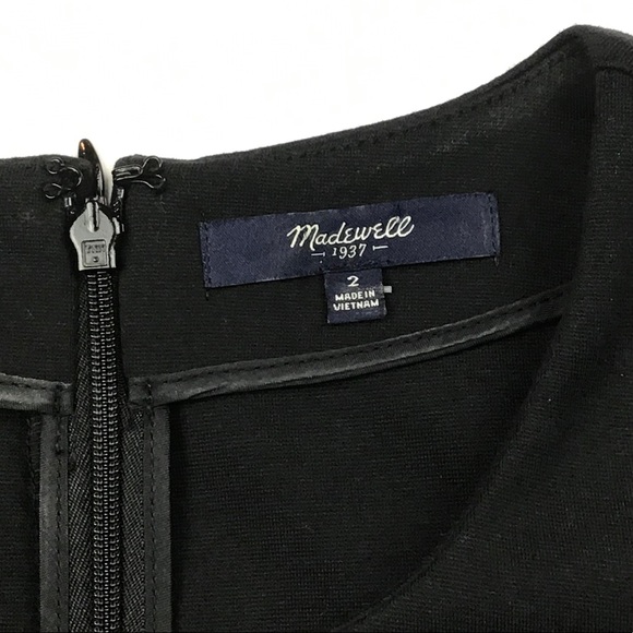 Madewell Abroad Dress Black Pointe Knit Sz 2 - Picture 6 of 9